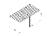 Pergola alu bioclimatique 8x3m avec rideaux brise vue